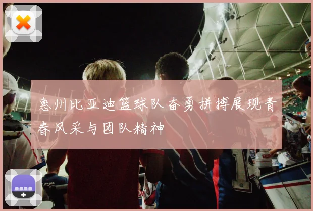 惠州比亚迪篮球队奋勇拼搏展现青春风采与团队精神